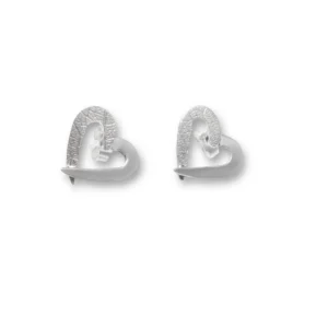 sterling silver heart earrings